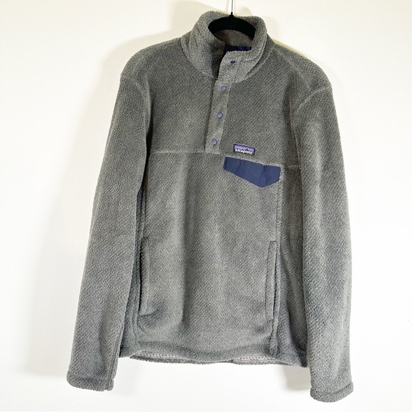 Patagonia Mens Re-Tool Snap-T Fleece Pullover Better Fleece Size Small Grey - Picture 1 of 8